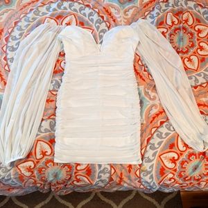 12th Tribe White Mesh Mini Dress Size Medium